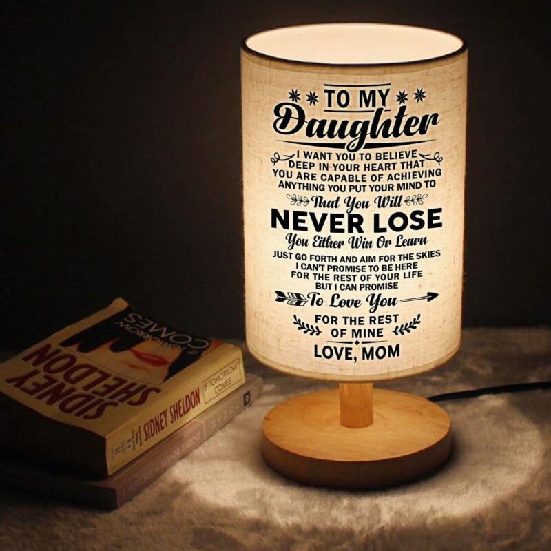 table lamp mom to daughter you will never lose led wooden table lamp giveme gifts 16596246528061