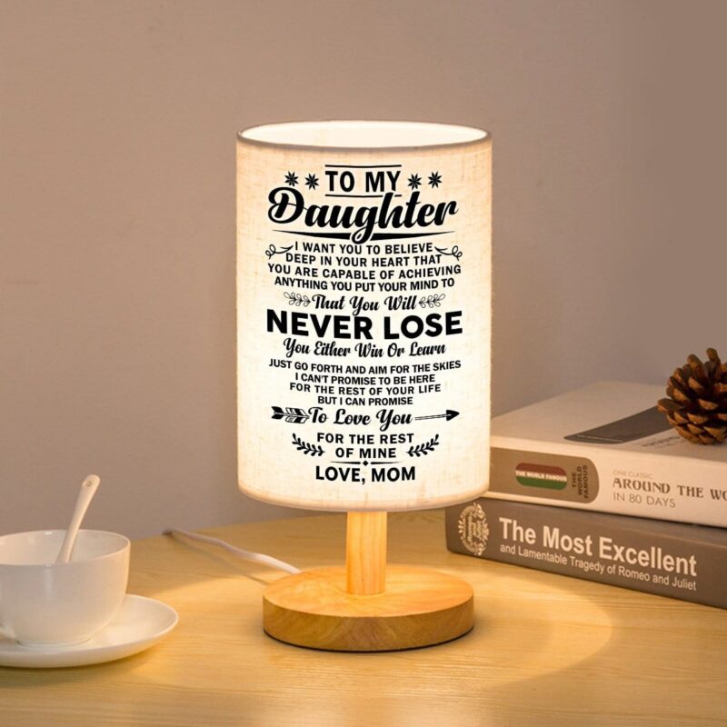table lamp mom to daughter you will never lose led wooden table lamp giveme gifts 16596246659133