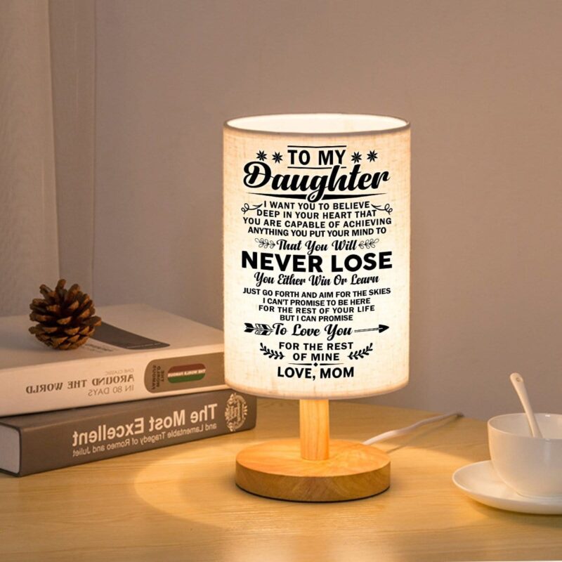 table lamp mom to daughter you will never lose led wooden table lamp giveme gifts 16596246724669