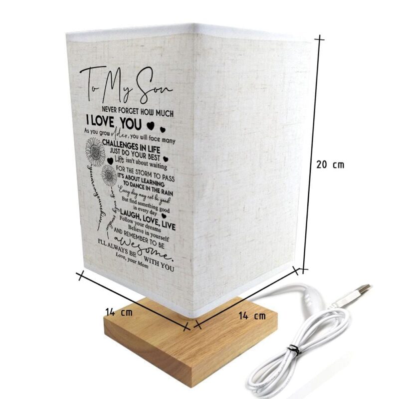 table lamp mom to son laugh love live led wood table lamp giveme gifts 16742608339005