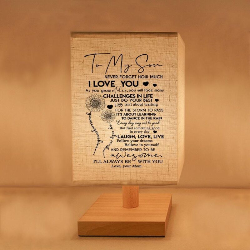 table lamp mom to son laugh love live led wood table lamp giveme gifts 31080141848637