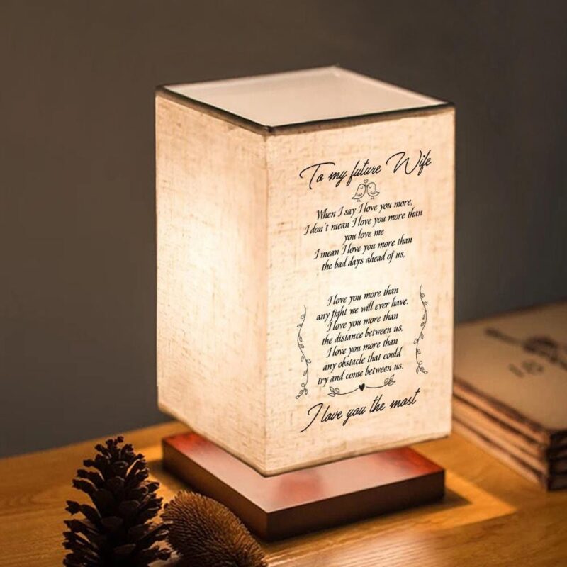 table lamp to my future wife i love you the most led wood table lamp giveme gifts 16741938823229