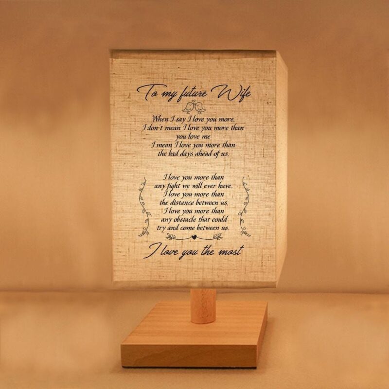 table lamp to my future wife i love you the most led wood table lamp giveme gifts 31079679557693