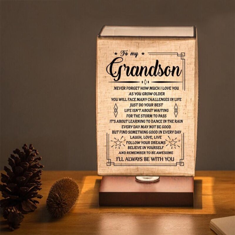 table lamp to my grandson i will always be with you led wood table lamp giveme gifts 31079618609213