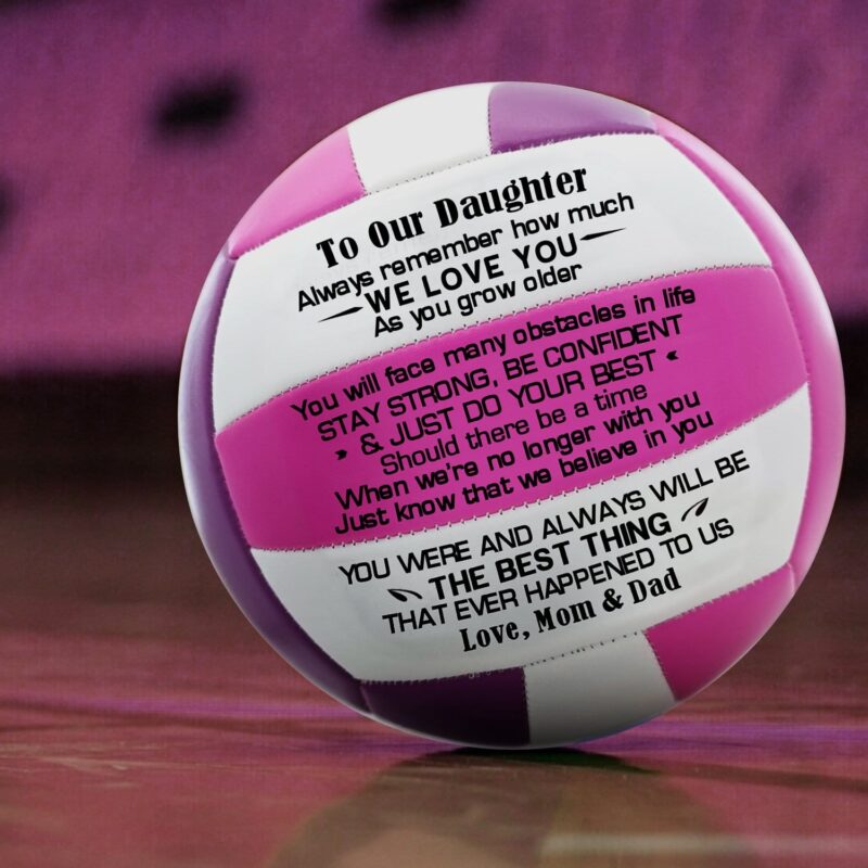 volleyball to our daughter we love you engraved volleyball giveme gifts 13425859067965