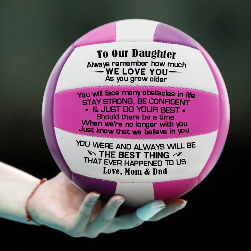 volleyball to our daughter we love you engraved volleyball giveme gifts 13425859100733