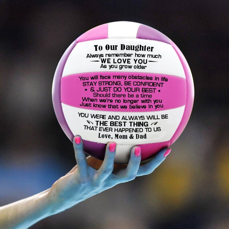 volleyball to our daughter we love you engraved volleyball giveme gifts 13425859133501