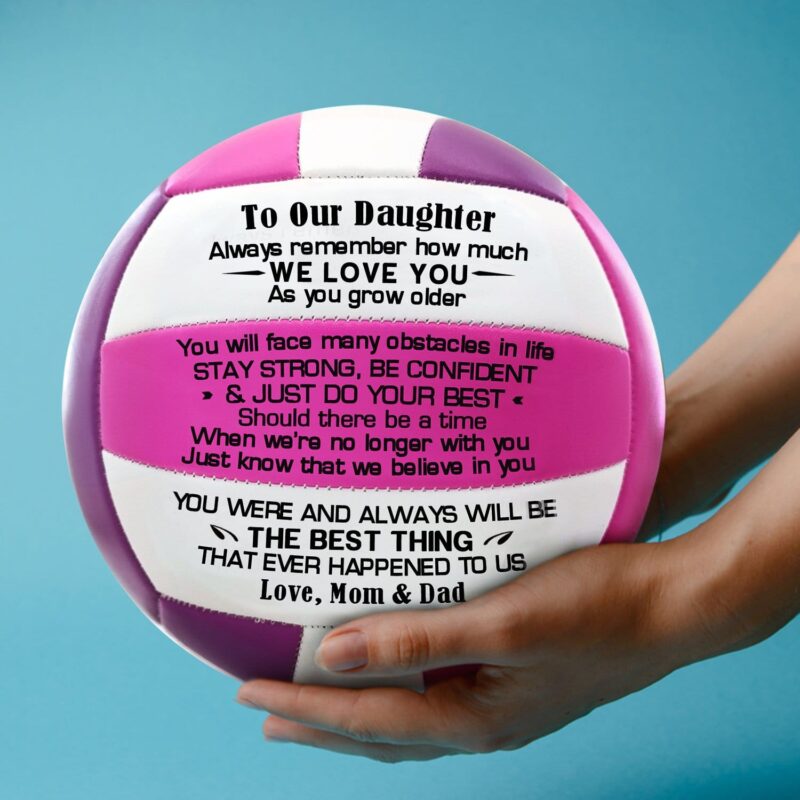 volleyball to our daughter we love you engraved volleyball giveme gifts 13425859166269