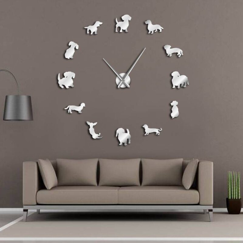 wall clocks diy dachshund wiener dog large wall clock giveme gifts 12811476762685