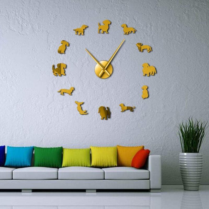 wall clocks diy dachshund wiener dog large wall clock giveme gifts 12811477155901