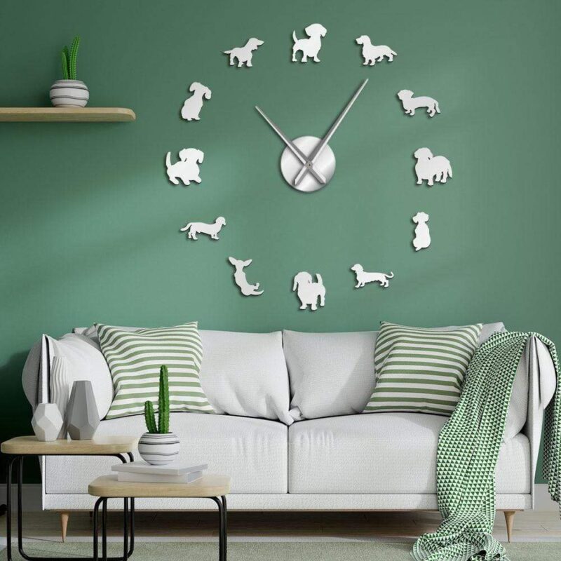 wall clocks diy dachshund wiener dog large wall clock giveme gifts 12811477221437