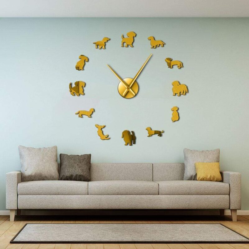 wall clocks diy dachshund wiener dog large wall clock giveme gifts 12811477319741