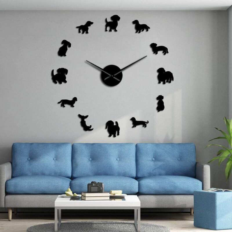 wall clocks diy dachshund wiener dog large wall clock giveme gifts 12811477385277