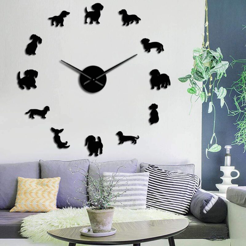 wall clocks diy dachshund wiener dog large wall clock giveme gifts 12811477516349