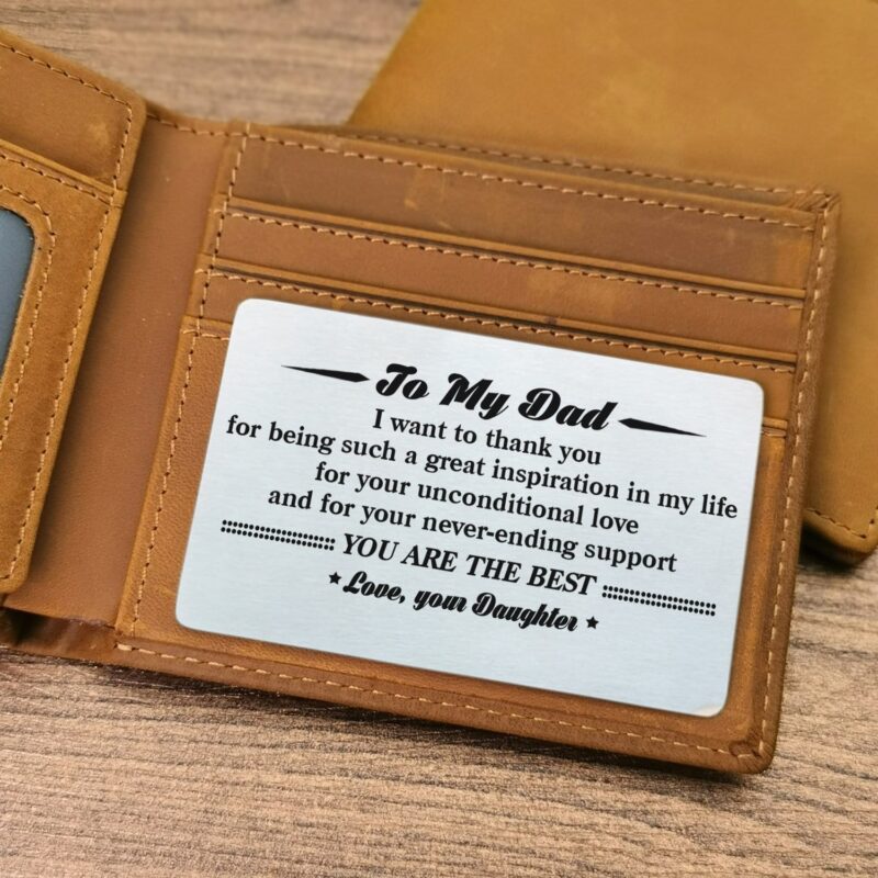 wallets for dad daughter to dad you are the best bifold leather wallet gift card giveme gifts 28251276476477