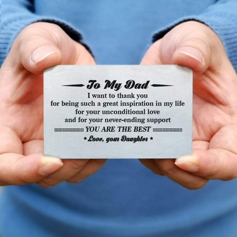 wallets for dad daughter to dad you are the best bifold leather wallet gift card giveme gifts 28251276509245