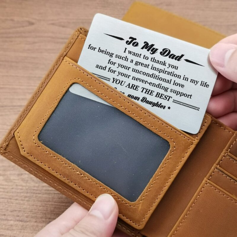 wallets for dad daughter to dad you are the best bifold leather wallet gift card giveme gifts 28251276542013
