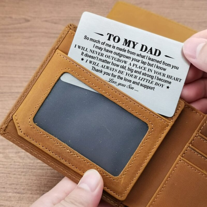 wallets for dad son to dad always be your little boy bifold leather wallet gift card giveme gifts 28251283357757