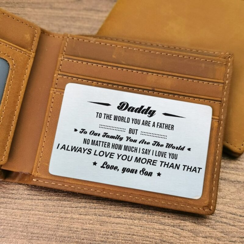 wallets for dad son to dad i always love you more bifold leather wallet gift card giveme gifts 28251196653629