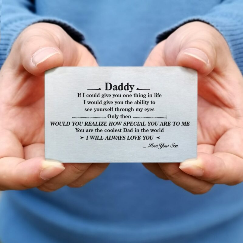 wallets for dad son to dad i will always love you bifold leather wallet gift card giveme gifts 28251294826557