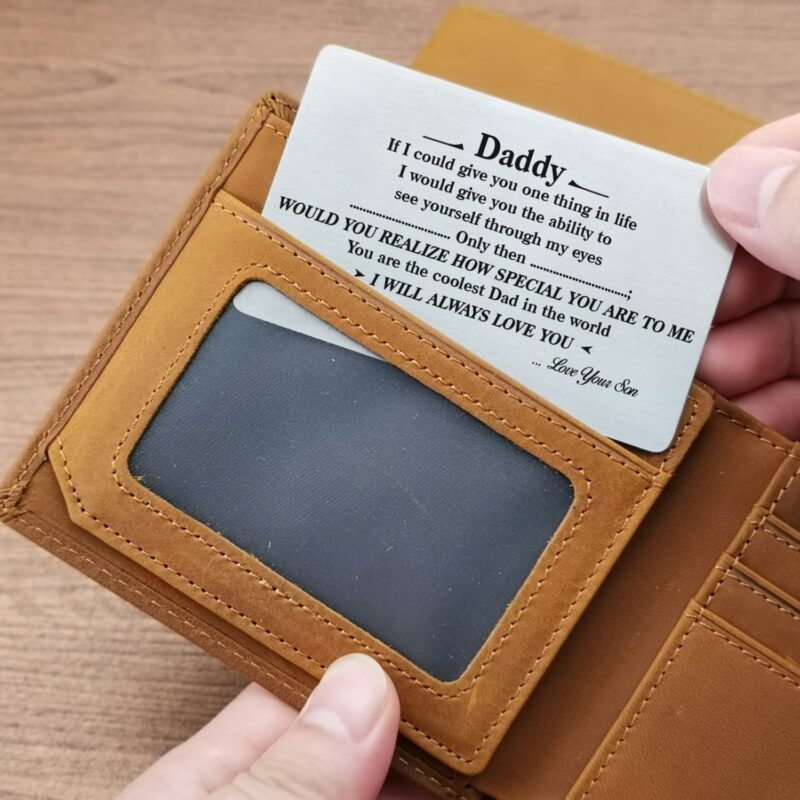 wallets for dad son to dad i will always love you bifold leather wallet gift card giveme gifts 28251294892093