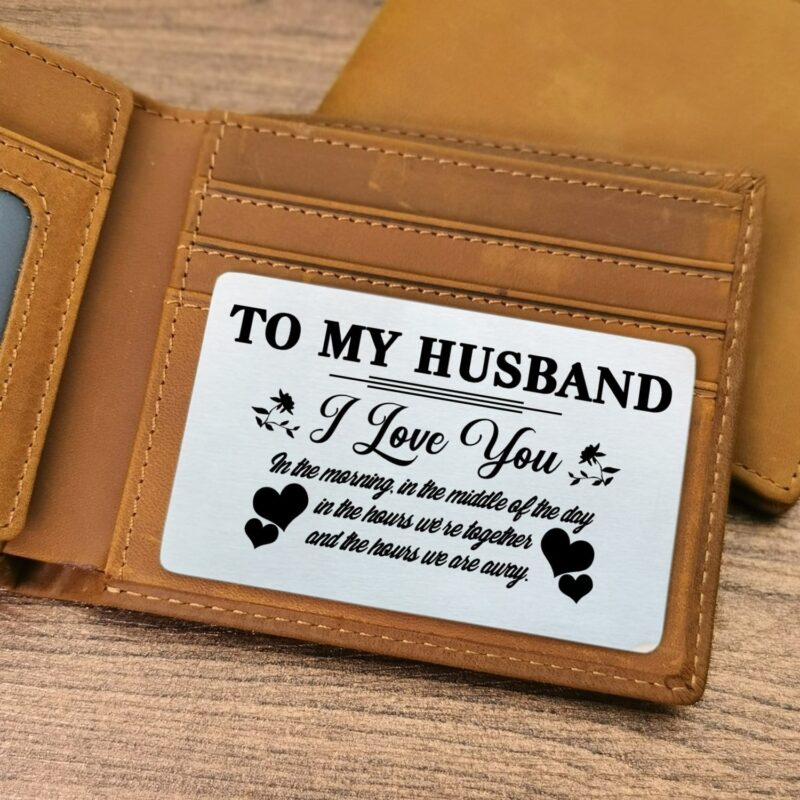 wallets for husband to my husband i always love you bifold leather wallet gift card giveme gifts 28233073819709