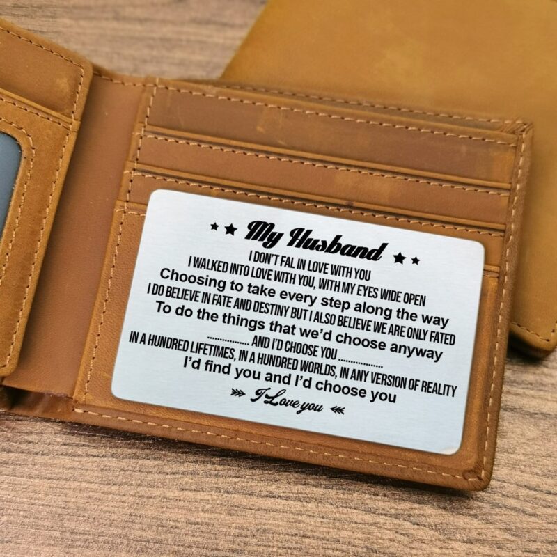 wallets for husband to my husband i choose you bifold leather wallet gift card giveme gifts 28233038135357