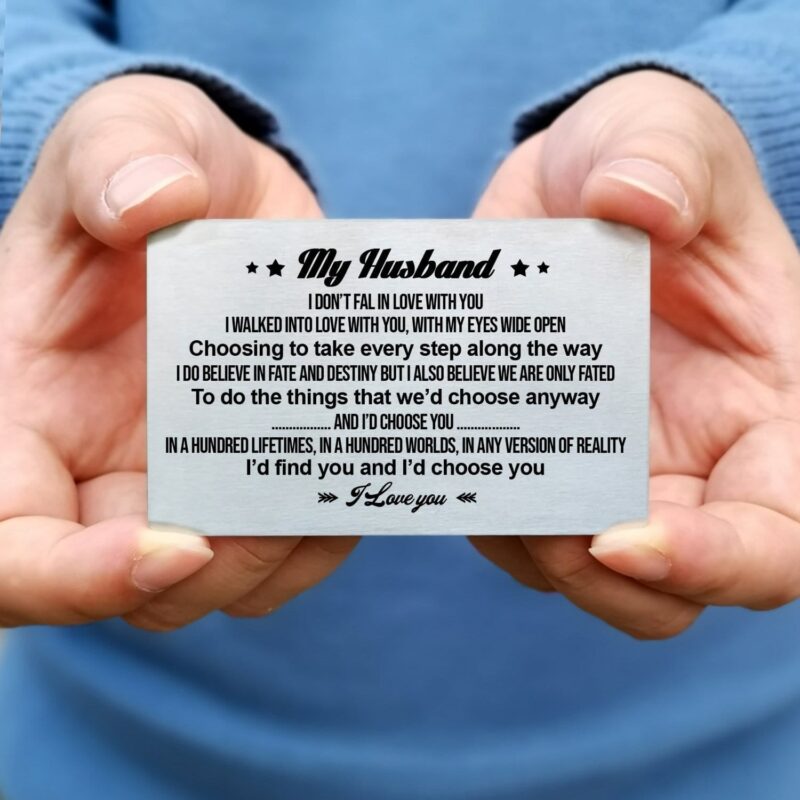 wallets for husband to my husband i choose you bifold leather wallet gift card giveme gifts 28233038233661