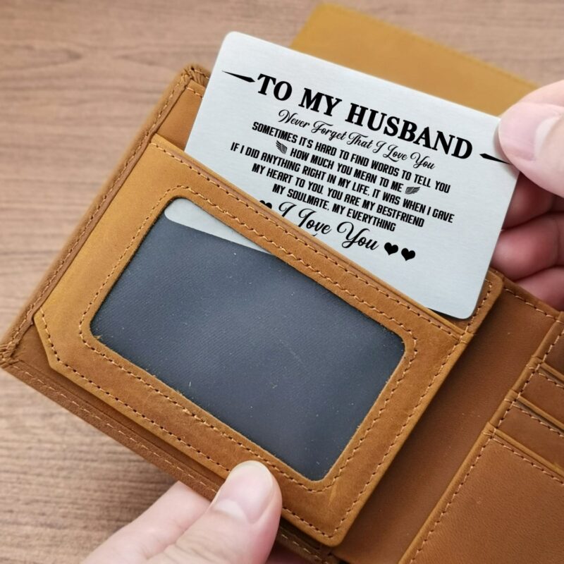 wallets for husband to my husband i gave my heart to you bifold leather wallet gift card giveme gifts 28242027806781