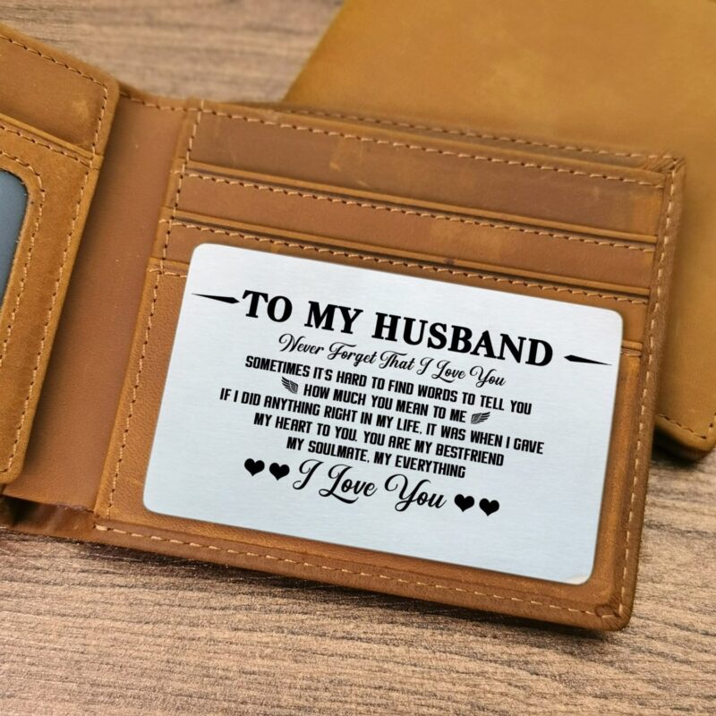 wallets for husband to my husband i gave my heart to you bifold leather wallet gift card giveme gifts 28242027872317