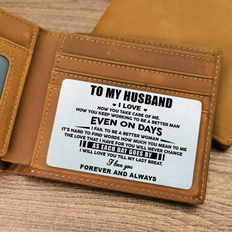 wallets for husband to my husband i love you always bifold leather wallet gift card giveme gifts 28242061197373