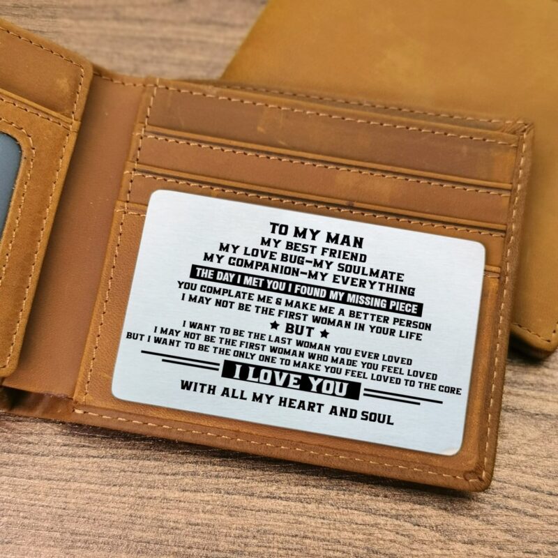 wallets for husband to my man the day i met you bifold leather wallet gift card giveme gifts 28233067200573