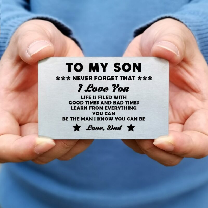 wallets for son dad to son be the man you can be bifold leather wallet gift card giveme gifts 28198072057917