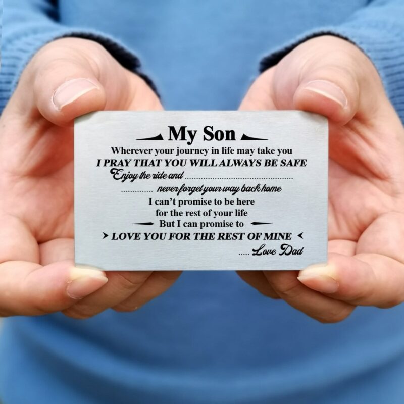 wallets for son dad to son love you for the rest of mine bifold leather wallet gift card giveme gifts 28185449234493