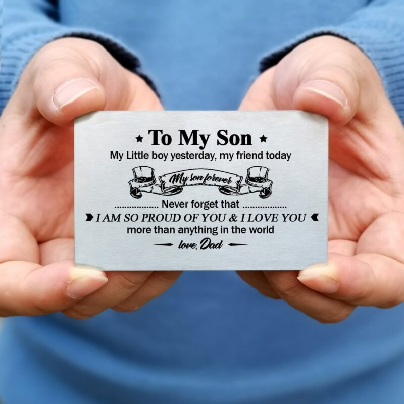 wallets for son dad to son my son forever bifold leather wallet gift card giveme gifts 28201563357245