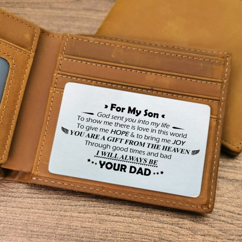 wallets for son dad to son you are a gift bifold leather wallet gift card giveme gifts 28158850072637
