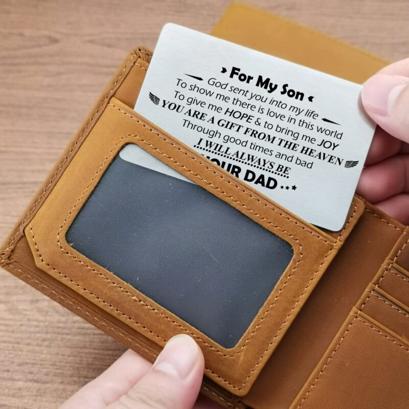 wallets for son dad to son you are a gift bifold leather wallet gift card giveme gifts 28158850302013