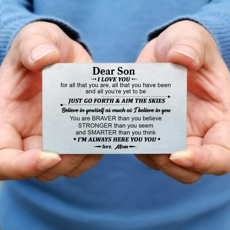 wallets for son mom to son i am always here for you bifold leather wallet gift card giveme gifts 28158819729469
