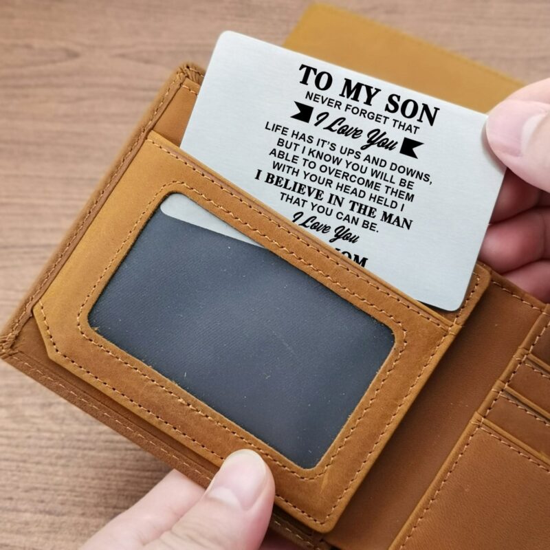 wallets for son mom to son i believe in the man bifold leather wallet gift card giveme gifts 28201544253501
