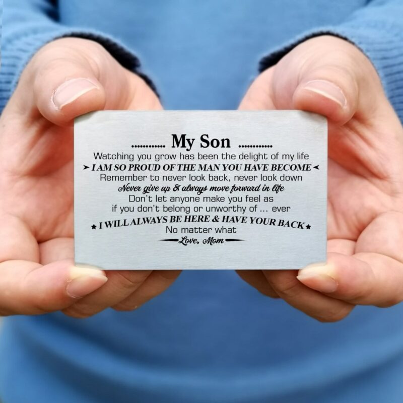 wallets for son mom to son i will always be here bifold leather wallet gift card giveme gifts 28185545670717
