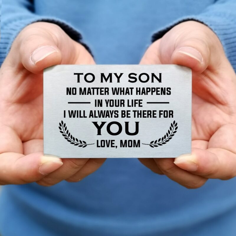 wallets for son mom to son i will always be there for you bifold leather wallet gift card giveme gifts 28201557262397