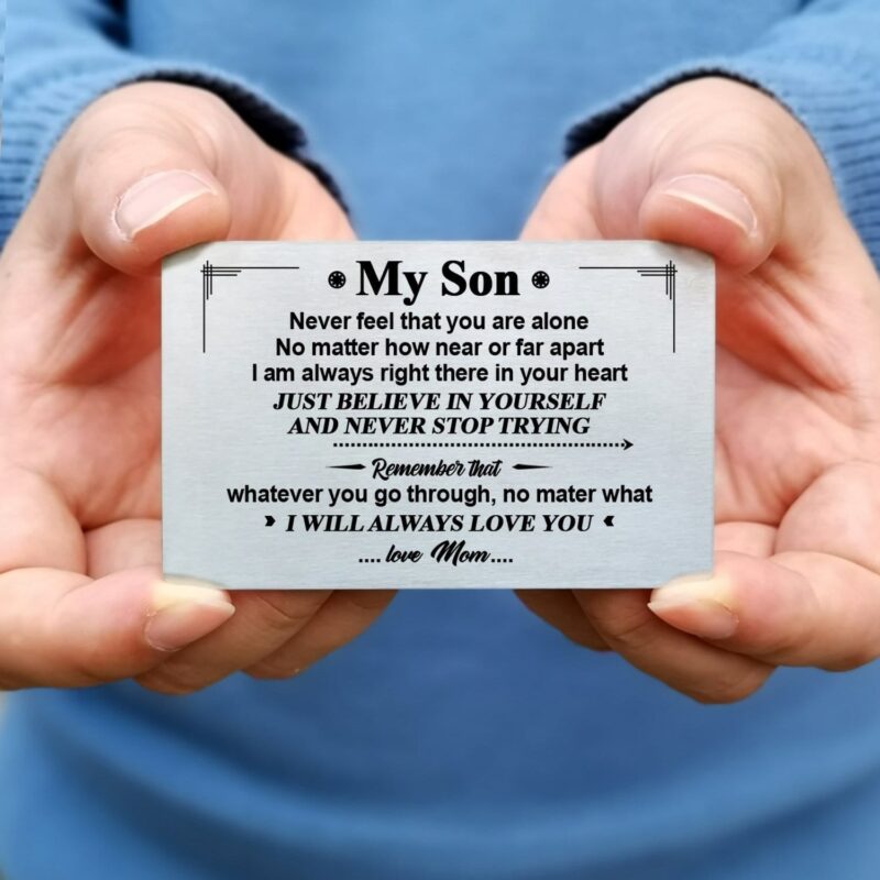 wallets for son mom to son i will always love you bifold leather wallet gift card giveme gifts 28185429409853
