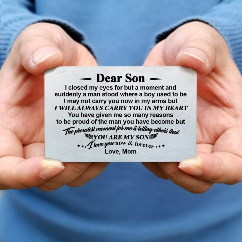 wallets for son mom to son you are my son bifold leather wallet gift card giveme gifts 28158769692733