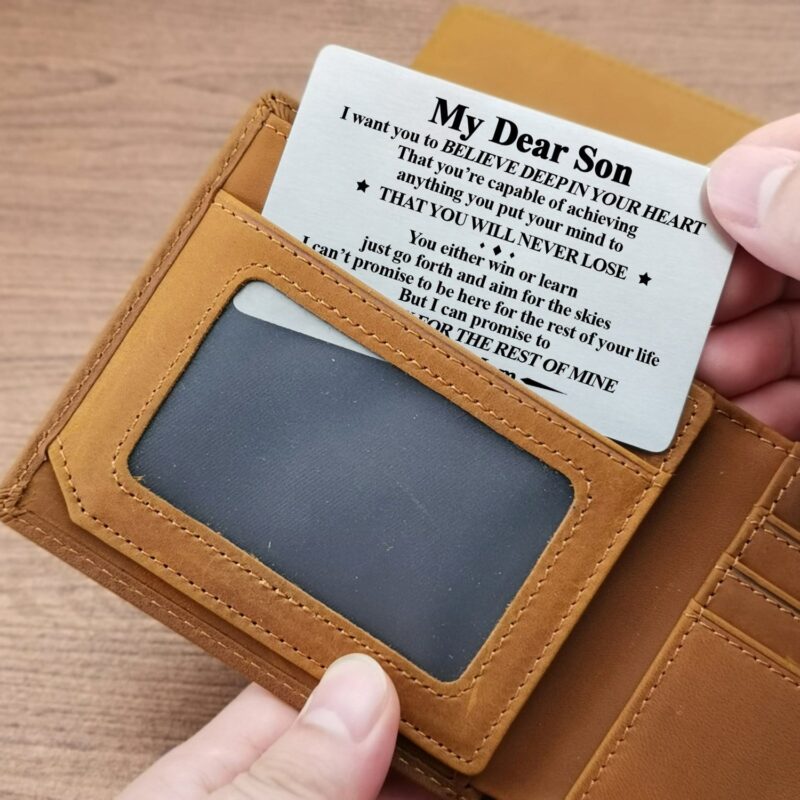 wallets for son mom to son you will never lose bifold leather wallet gift card giveme gifts 28158869176381