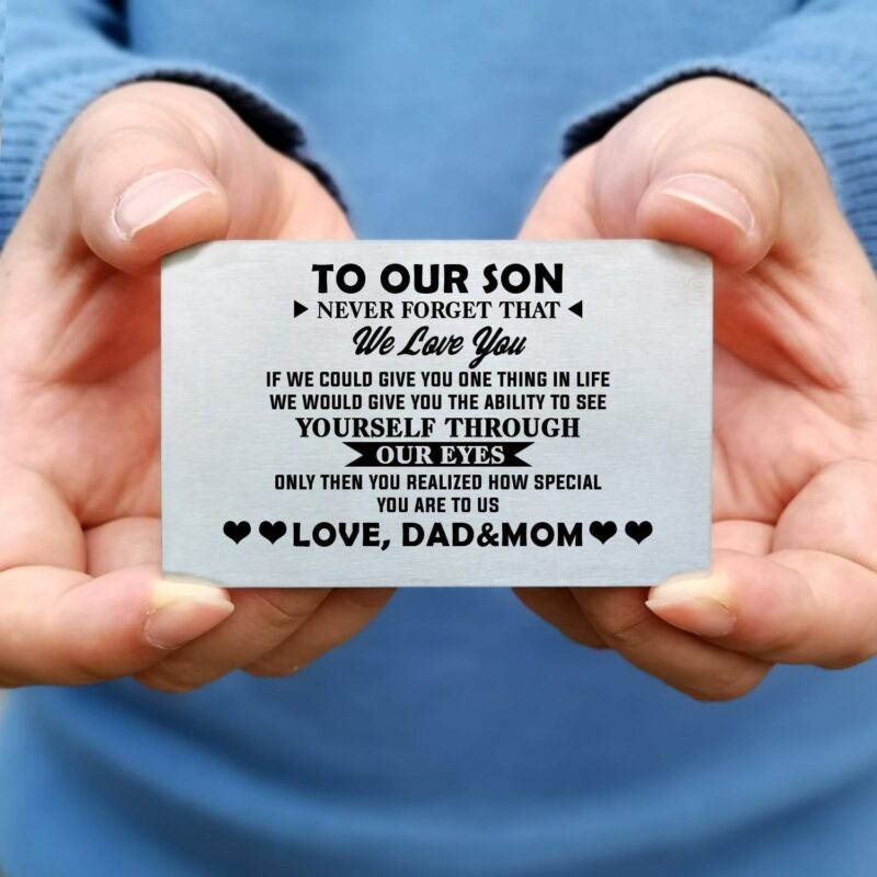 wallets for son to our son you are special to me bifold leather wallet gift card giveme gifts 28189988716605