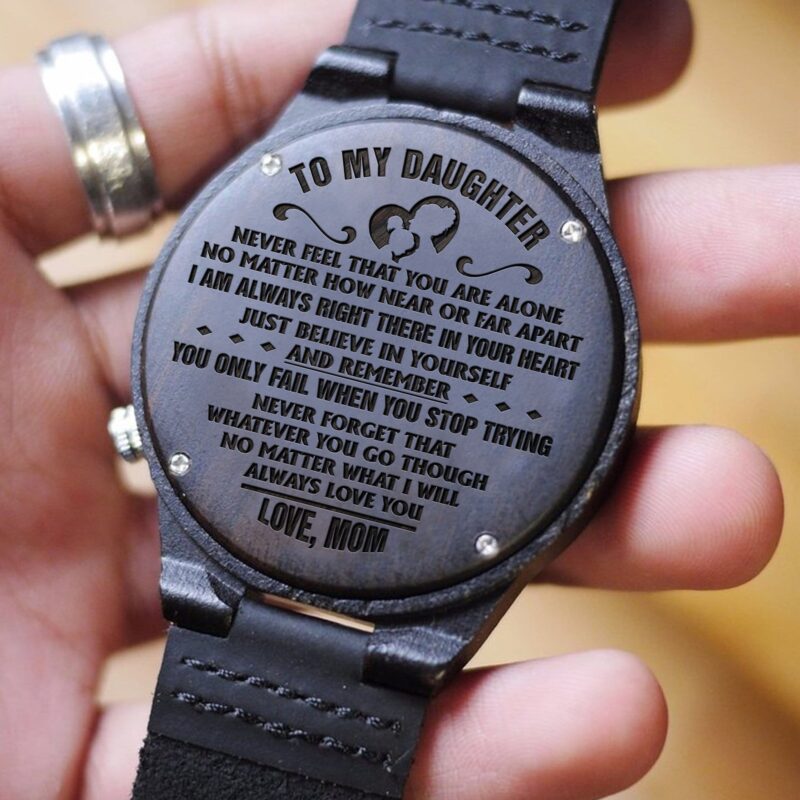 watches for daughter mom to daughter believe in yourself engraved wood watch giveme gifts 4257813758013