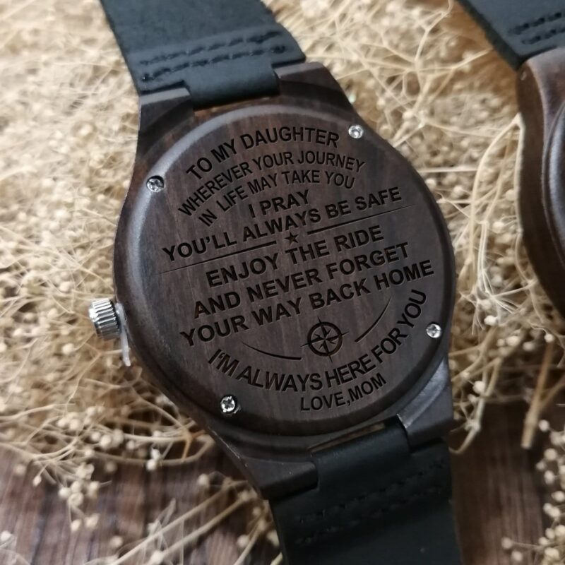watches for daughter mom to daughter i am always here for you engraved wood watch giveme gifts 4451370303549