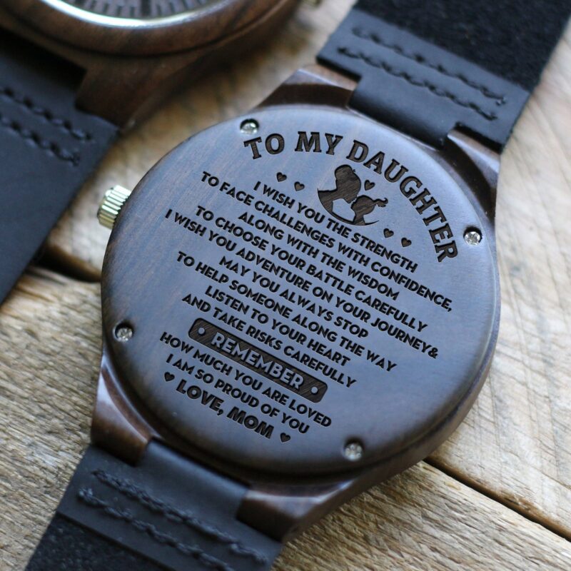 watches for daughter mom to daughter i am so proud of you engraved wood watch giveme gifts 4256551796797