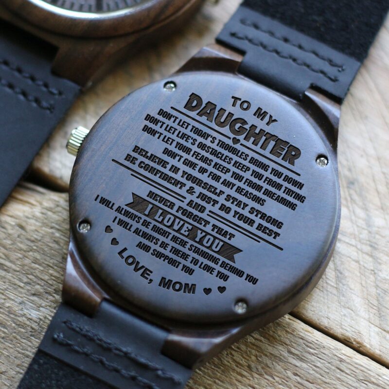 watches for daughter mom to daughter just do your best engraved wood watch giveme gifts 4257837056061