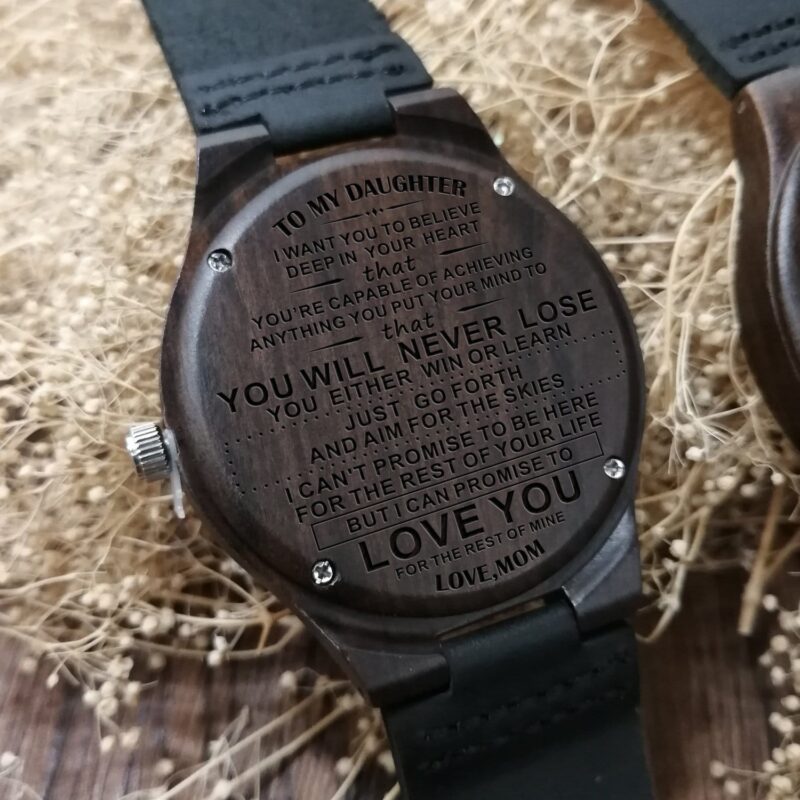 watches for daughter mom to daughter you will never lose engraved wood watch giveme gifts 4451685400637